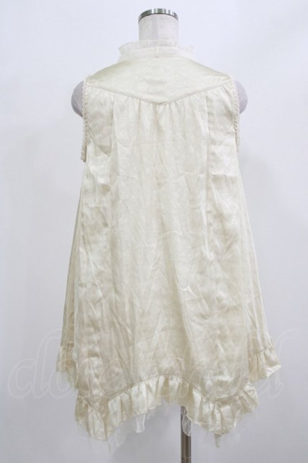 画像3: axes femme / ローズジャガードサテンチュニック M アイボリー H-26-02-23-027-AX-OP-NS-ZH (3)