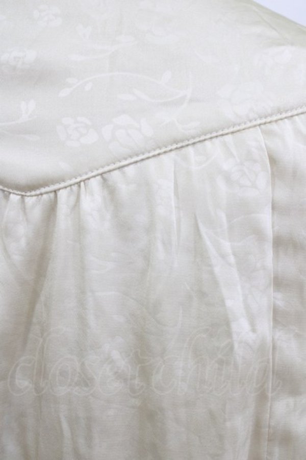 画像4: axes femme / ローズジャガードサテンチュニック M アイボリー H-26-02-23-027-AX-OP-NS-ZH (4)