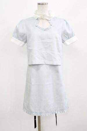 画像: EATME / デコルテシャーリングネックワンピース S サックス H-26-02-23-028-LO-OP-NS-ZH