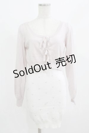 画像: pium / piumハート柄ニットワンピースセット Free オフ/ピンク H-26-02-23-029-0-OP-NS-ZH