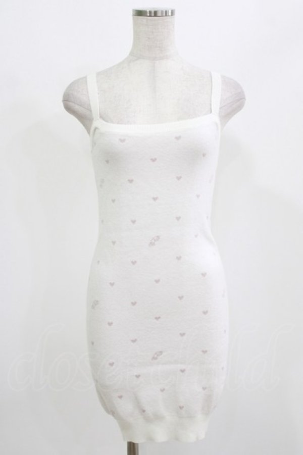 画像4: pium / piumハート柄ニットワンピースセット Free オフ/ピンク H-26-02-23-029-0-OP-NS-ZH (4)