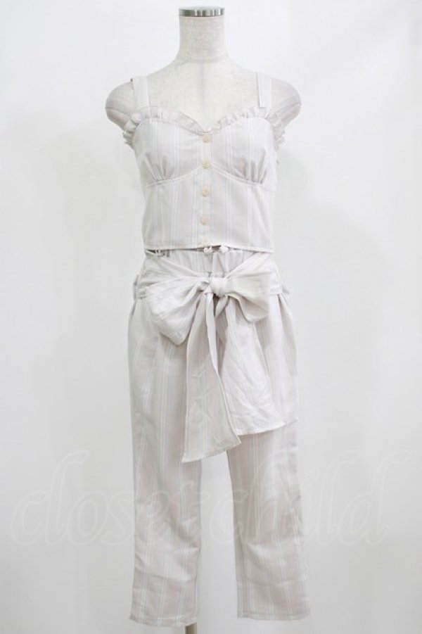 画像1: LIZ LISA / ストライプパンツ+ストライプビスチェ Free ピンク H-26-02-23-032-LO-PA-NS-ZH (1)