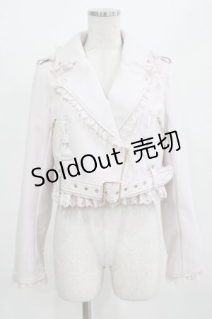 画像: LIZ LISA / ダブルリボンエコレザーライダースジャケット Free ピンク H-26-02-23-036-LO-JA-NS-ZH