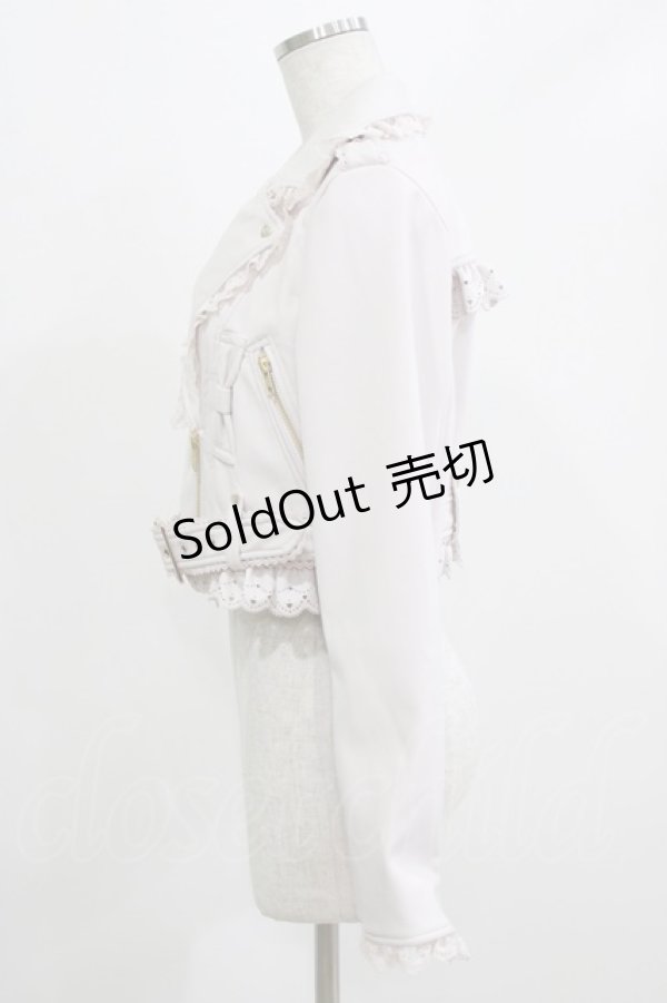 画像2: LIZ LISA / ダブルリボンエコレザーライダースジャケット Free ピンク H-26-02-23-036-LO-JA-NS-ZH (2)