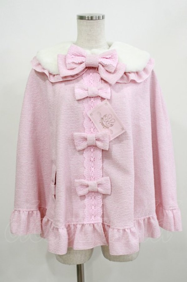 画像1: metamorphose / Twinkleリボンマント Free ピンク H-26-02-23-037-ME-CO-NS-ZH (1)