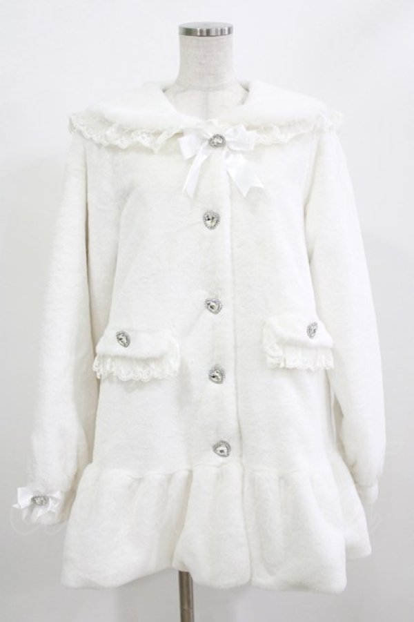 画像1: DearMyLove / バックレースアップビジューセーラーファーコート L オフ H-26-02-23-038-EL-CO-NS-ZH (1)