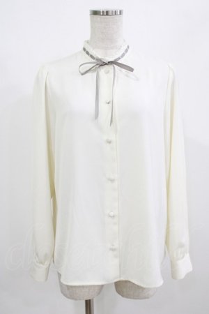 画像: Fi.n.t / はしごリボンスタンドカラーブラウス Free OFF WHITE H-26-02-23-039-CA-BL-NS-ZH