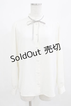 画像: Fi.n.t / はしごリボンスタンドカラーブラウス Free OFF WHITE H-26-02-23-039-CA-BL-NS-ZH