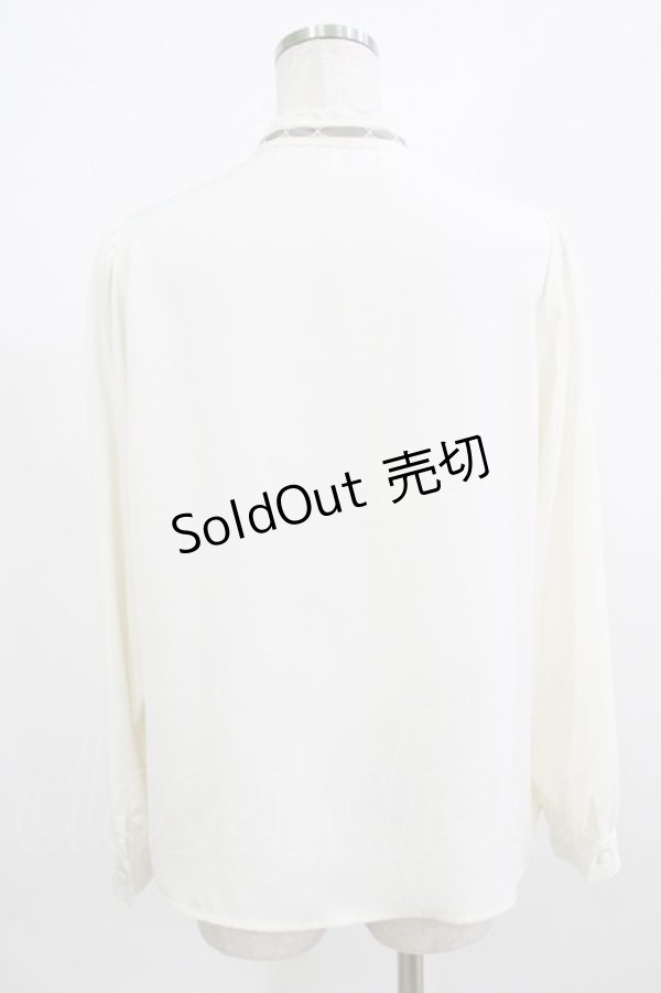 画像3: Fi.n.t / はしごリボンスタンドカラーブラウス Free OFF WHITE H-26-02-23-039-CA-BL-NS-ZH (3)