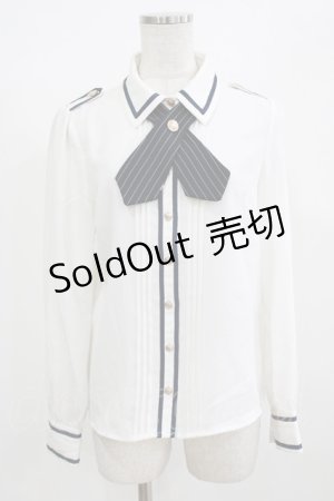 画像: Amavel / 迷宮剣士のリバーシブルクロスタイブラウス Free オフ/ネイビー H-26-02-23-041-CA-BL-NS-ZH