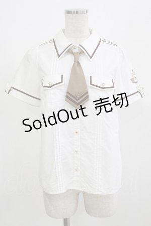 画像: Amavel / 大佐勲章ミリタリーネクタイシャツ Free オフ/ベージュ H-26-02-23-043-CA-BL-NS-ZH