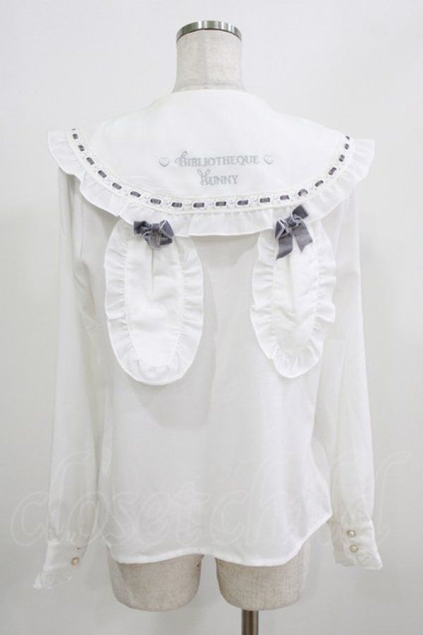 画像3: Amavel / Marshmallow Bunnyブラウス Free オフ/グレー H-26-02-23-044-CA-BL-NS-ZH (3)