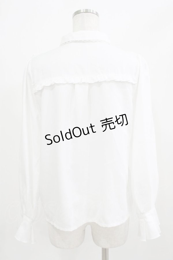 画像3: axes femme / 襟付刺繍ブラウス M オフ/ブラック H-26-02-23-046-AX-BL-NS-ZH (3)