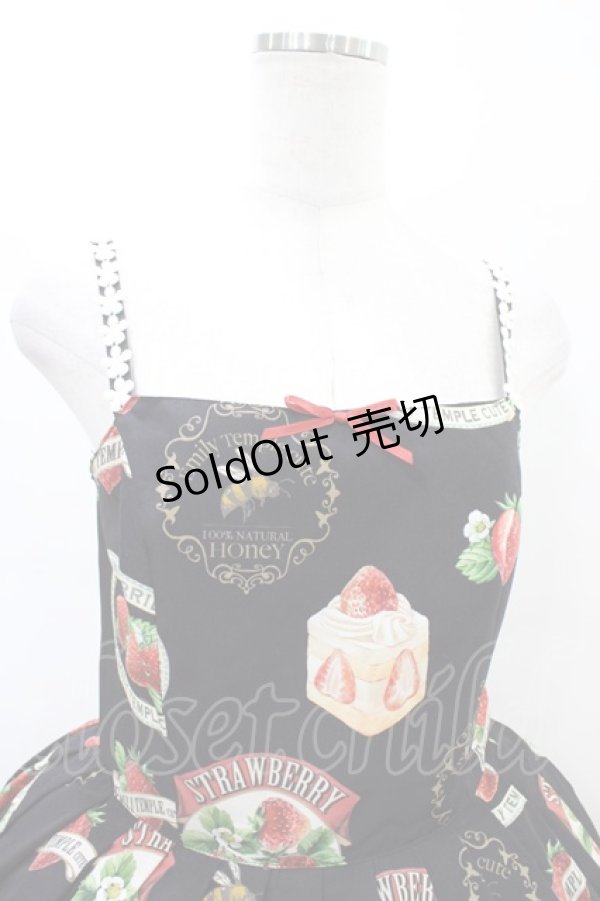 画像4: Emily Temple cute / Berry Partyノースリーブワンピース  ブラック H-26-02-23-1040-ET-OP-KB-ZH (4)