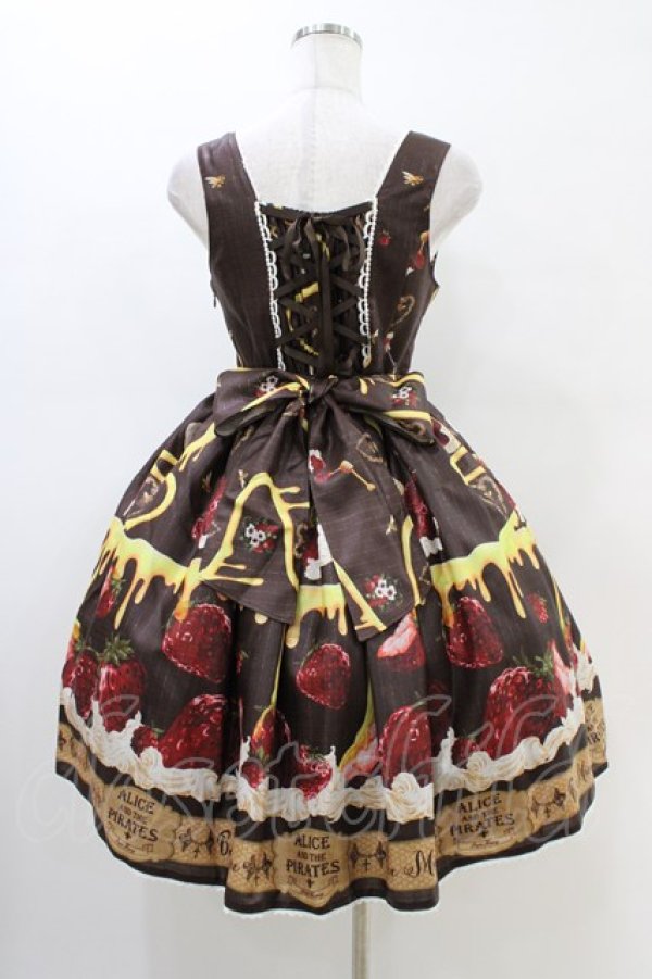 画像2: ALICE and the PIRATES / Honey Bee Berry柄ジャンパースカートI  茶 H-26-02-23-1041-PA-OP-KB-ZH (2)