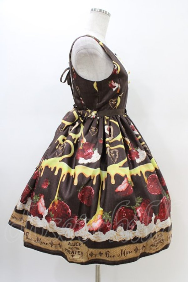 画像3: ALICE and the PIRATES / Honey Bee Berry柄ジャンパースカートI  茶 H-26-02-23-1041-PA-OP-KB-ZH (3)