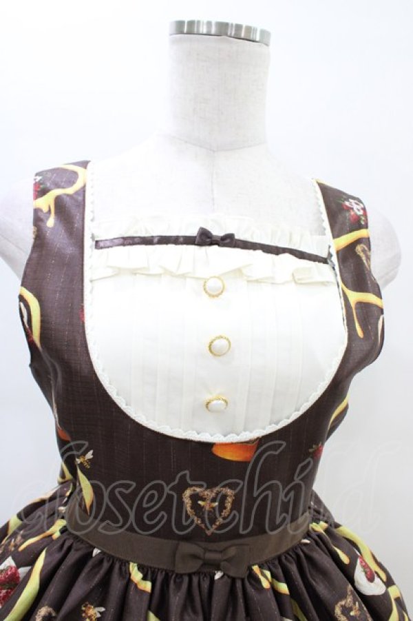 画像4: ALICE and the PIRATES / Honey Bee Berry柄ジャンパースカートI  茶 H-26-02-23-1041-PA-OP-KB-ZH (4)