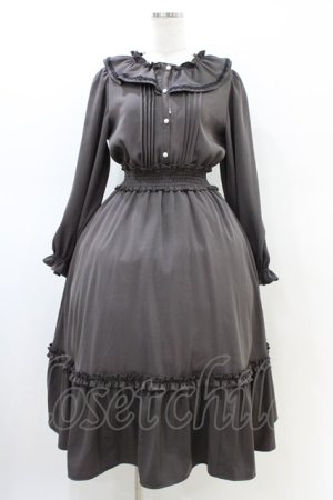 画像: m petit by misako / AOK*フリルカラータックワンピース M ブラウン H-26-02-23-1042-LO-OP-KB-ZH