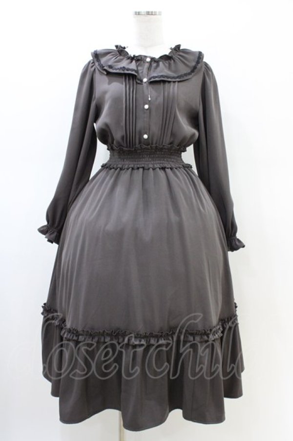 画像1: m petit by misako / AOK*フリルカラータックワンピース M ブラウン H-26-02-23-1042-LO-OP-KB-ZH (1)