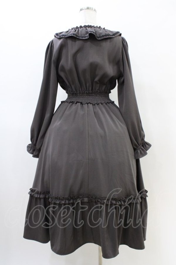 画像2: m petit by misako / AOK*フリルカラータックワンピース M ブラウン H-26-02-23-1042-LO-OP-KB-ZH (2)