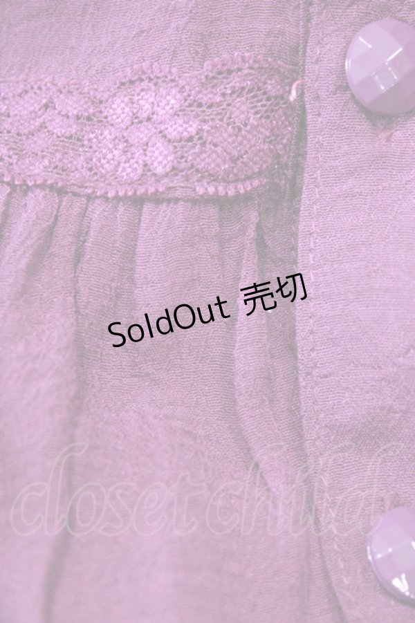 画像4: ALGONQUINS / フロントボタンフリルワンピース F ワイン H-26-02-23-1045-AL-OP-AK-ZH (4)