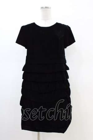 画像: Jane Marple Dans Le Salon / レーヨンベルベットのワンピース M ブラック H-26-02-23-1046-JM-OP-AK-ZH