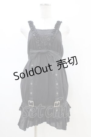 画像: ALGONQUINS / ベルトキャミワンピース F 黒 H-26-02-23-1049-AL-OP-AK-ZH