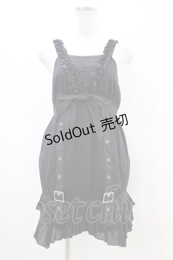 画像1: ALGONQUINS / ベルトキャミワンピース F 黒 H-26-02-23-1049-AL-OP-AK-ZH (1)