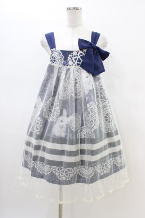 画像: Emily Temple cute / Frozen rabbitチュールワンピース  ネイビー H-26-02-23-1050-ET-OP-KB-ZH