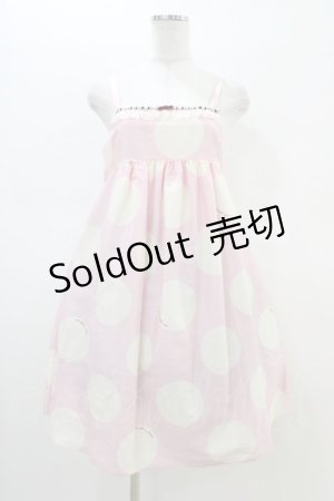 画像: Emily Temple cute / BIGドットキャミソールワンピース  ピンク H-26-02-23-1051-ET-OP-KB-ZH