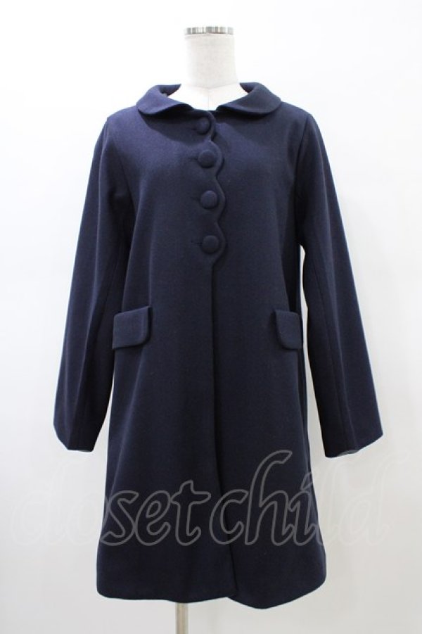 画像1: Fi.n.t / スカラップコート  ネイビー H-26-02-23-1062-CA-CO-KB-ZH (1)