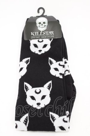 画像: KILL STAR / ハイソックス  ブラック H-26-02-23-1010-SL-ZA-KB-ZH