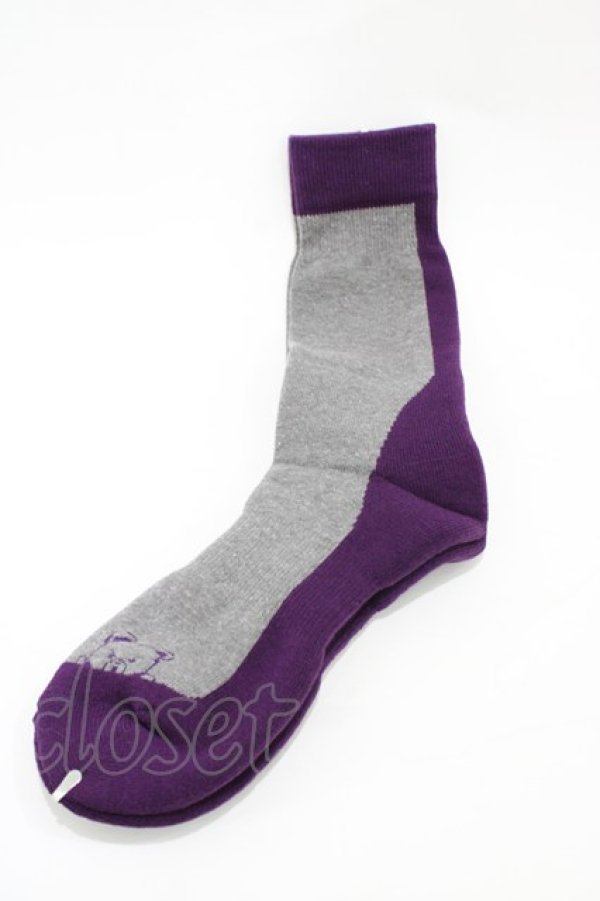 画像1: HYSTERIC GLAMOUR / ソックス  パープル×グレー H-26-02-23-1011-PU-ZA-KB-ZH (1)