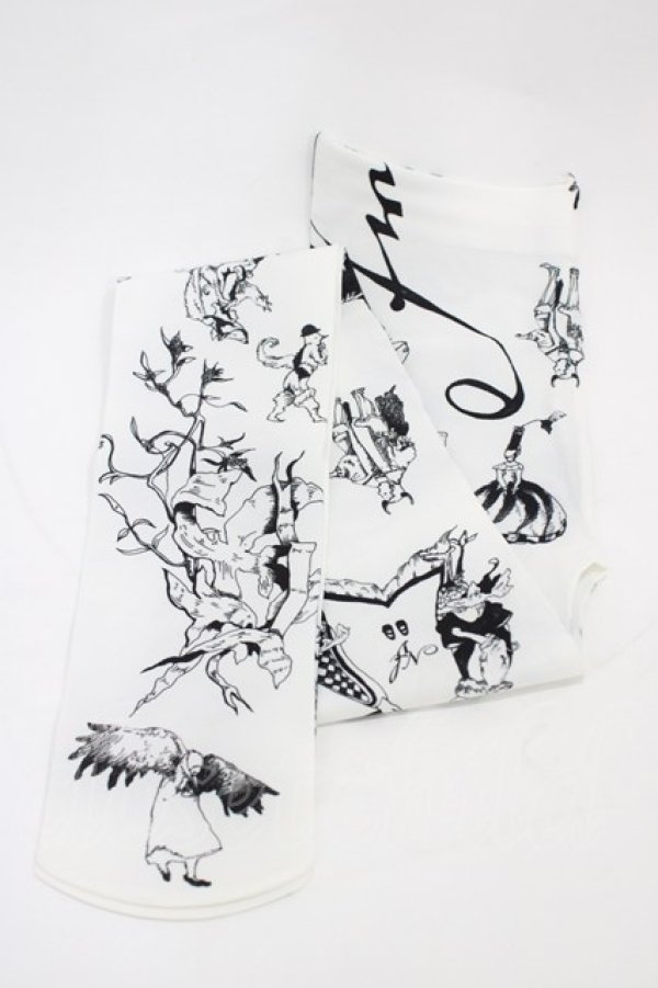 画像1: ネバアランド / 100人の友達タイツ  白×黒 H-26-02-23-1019-LO-ZA-KB-ZH (1)