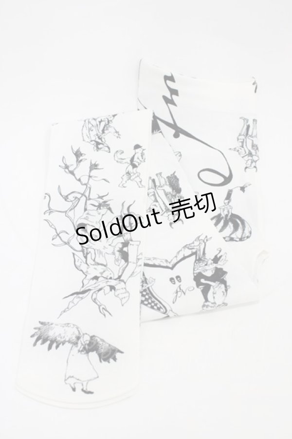 画像1: ネバアランド / 100人の友達タイツ  白×黒 H-26-02-23-1019-LO-ZA-KB-ZH (1)