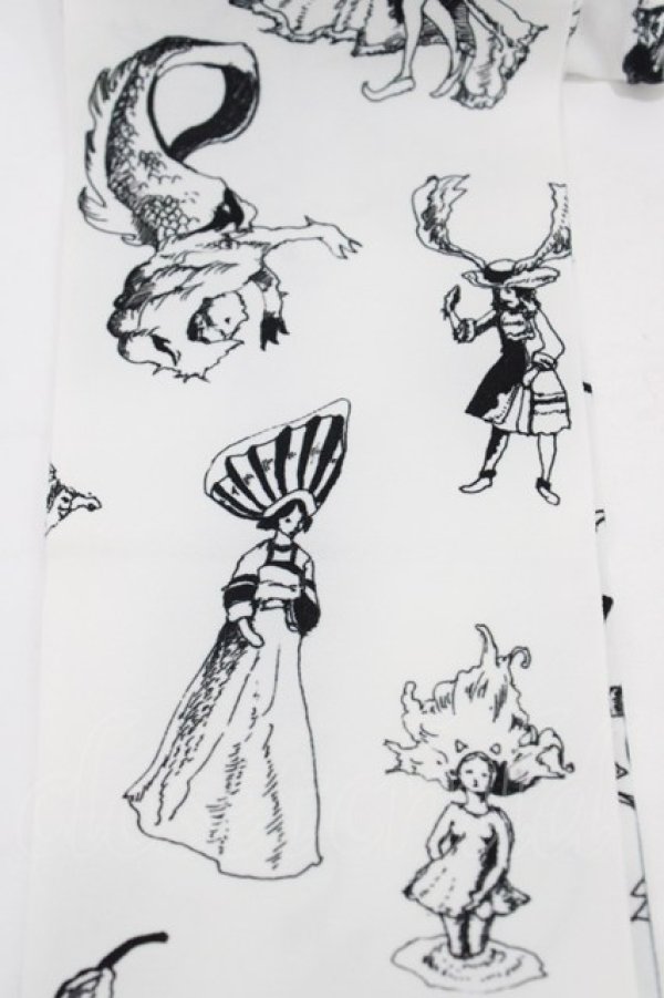 画像2: ネバアランド / 100人の友達タイツ  白×黒 H-26-02-23-1019-LO-ZA-KB-ZH (2)