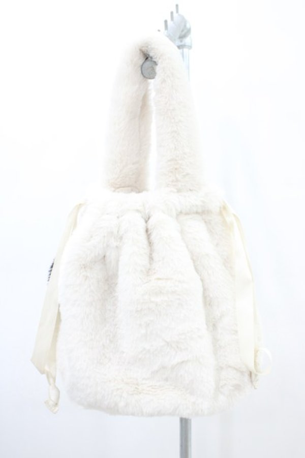 画像2: Candy Stripper / PEPE FUR HAND BAG  アイボリー H-26-02-23-1033-PU-BG-AK-ZH (2)