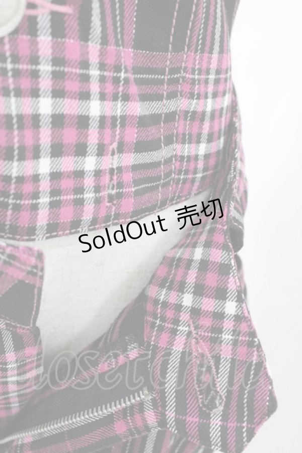 画像3: ALGONQUINS / サロペットバルーンパンツ F ピンク×黒 H-26-02-23-1034-AL-PA-AK-ZH (3)