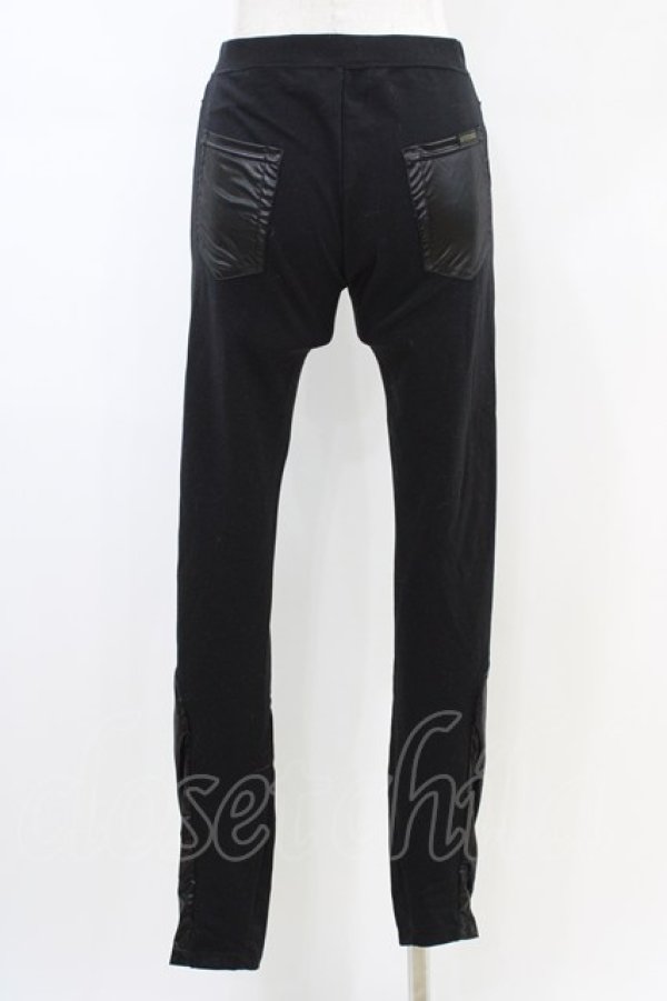 画像2: HYSTERIC GLAMOUR / 異素材切替レギンス  ブラック H-26-02-23-1036-PU-PA-KB-ZH (2)