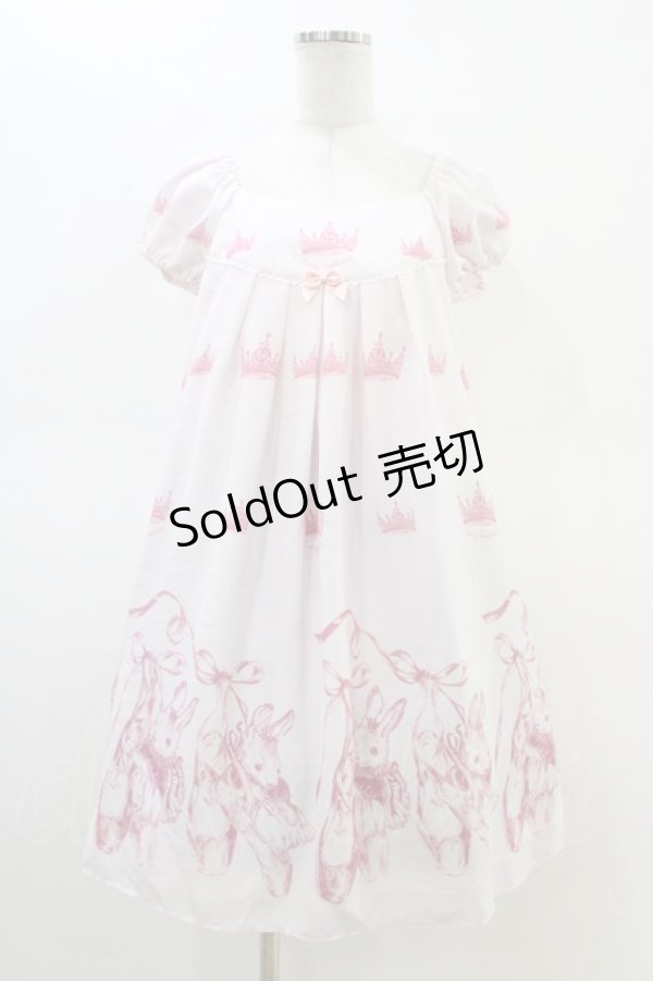 画像1: Emily Temple cute / Crown BUNNYワンピース  ピンク H-26-02-23-1038-ET-OP-KB-ZH (1)