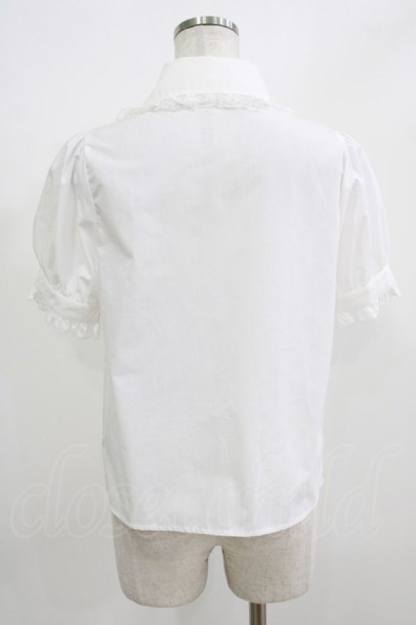 画像3: Ank Rouge / リボン丸衿フリルブラウス M オフ/ピンク H-26-02-23-047-CA-BL-NS-ZH (3)