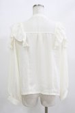 画像3: axes femme POETIQUE / リボン付フリル長袖ブラウス M 生成り H-26-02-23-049-AX-BL-NS-ZH (3)