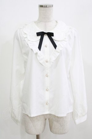 画像: axes femme POETIQUE / レースビック襟ブラウス M オフ H-26-02-23-050-AX-TO-NS-ZH