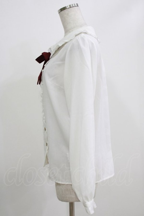 画像2: Amavel / リボンブラウス Free オフ/レッド H-26-02-23-051-CA-BL-NS-ZH (2)