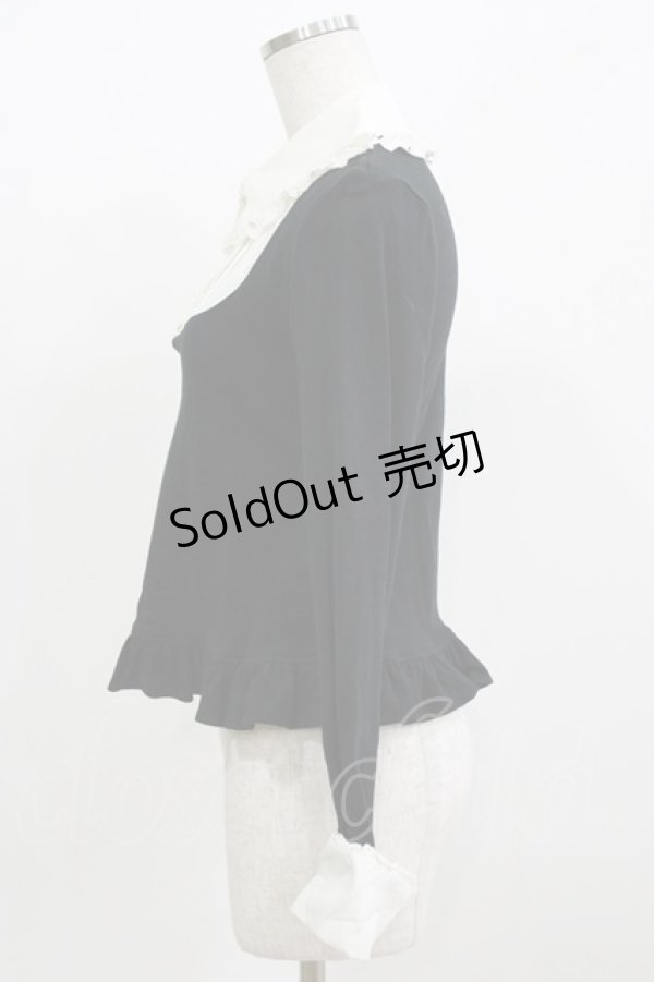 画像2: Angelic Pretty / ピンタックハートボタン切替カットソー Free ブラック H-26-02-23-056-AP-TO-NS-ZH (2)