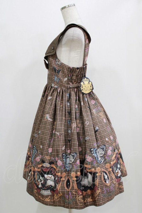 画像2: ALICE and the PIRATES / Dual face 〜phantom and truth〜柄ジャンパースカートII Free ブラウン H-26-02-23-006-PA-OP-NS-ZH (2)