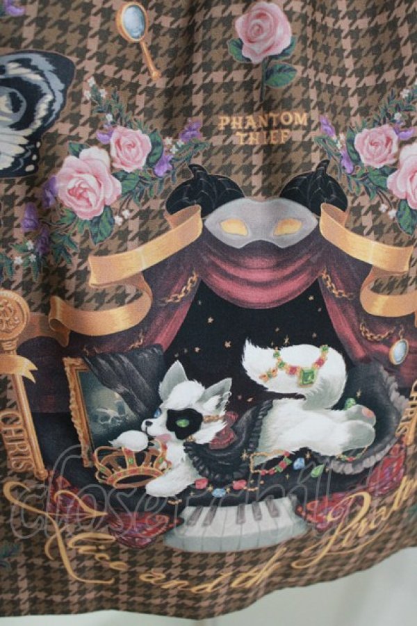 画像5: ALICE and the PIRATES / Dual face 〜phantom and truth〜柄ジャンパースカートII Free ブラウン H-26-02-23-006-PA-OP-NS-ZH (5)