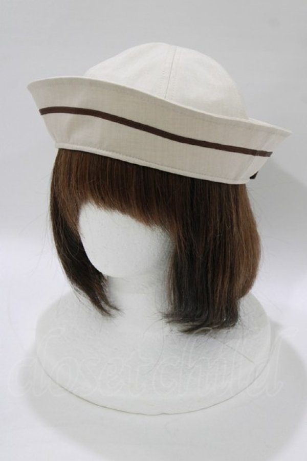 画像1: Kurumi Collaboration / KRM*マリンハット  アイボリー H-26-02-23-081-GO-AC-NS-ZH (1)