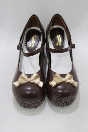 画像: Queen Bee / アンティークリボンパンプス LL(24.5?25.0) ブラウン H-26-02-23-082-EL-SH-NS-ZH