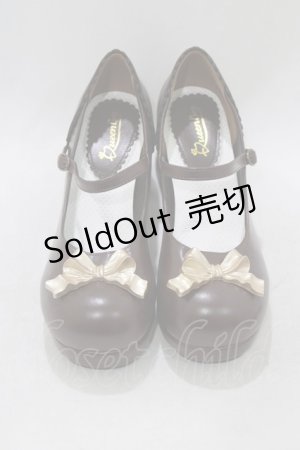 画像: Queen Bee / アンティークリボンパンプス LL(24.5?25.0) ブラウン H-26-02-23-082-EL-SH-NS-ZH
